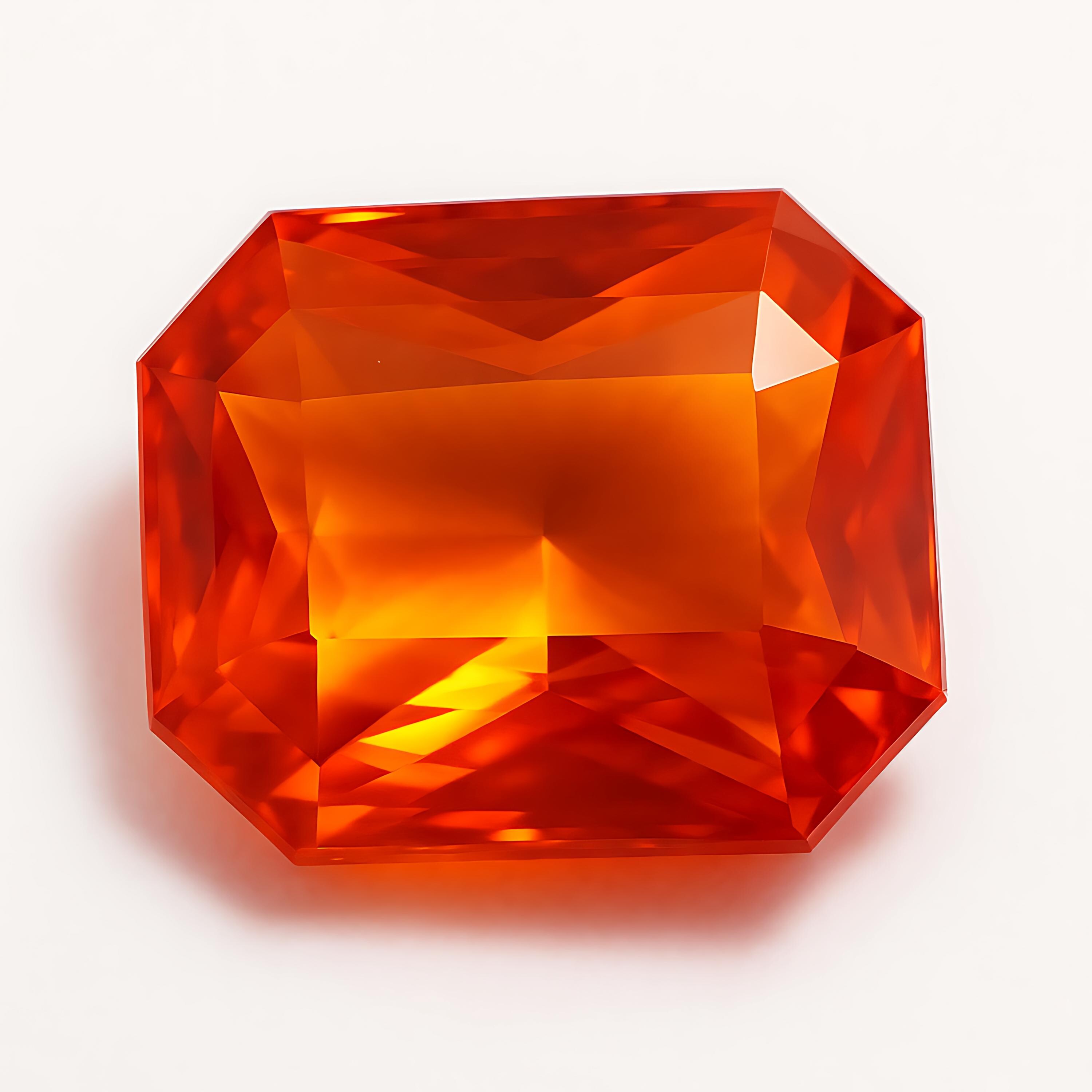 Pierre précieuse lâche saphir orange naturel Padparadscha 8,40 ct coupe