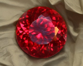 Red Ruby Mozambique AAA Loose Gemstone Cut, Loose Ruby Stone High Quality Round Shape Price Cut , Jewelry Making Tool & Ring 12 Carat