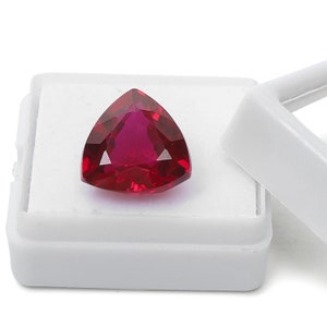 Mozambique Red Ruby: 10 Carat AAA Trillion Cut Loose Gemstone