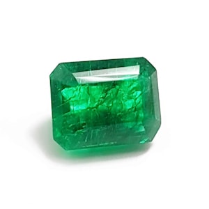 Émeraude verte naturelle de Colombie, 11 carats, pour bague ou mariage, taille émeraude, cadeau pour la Saint-Valentin image 4