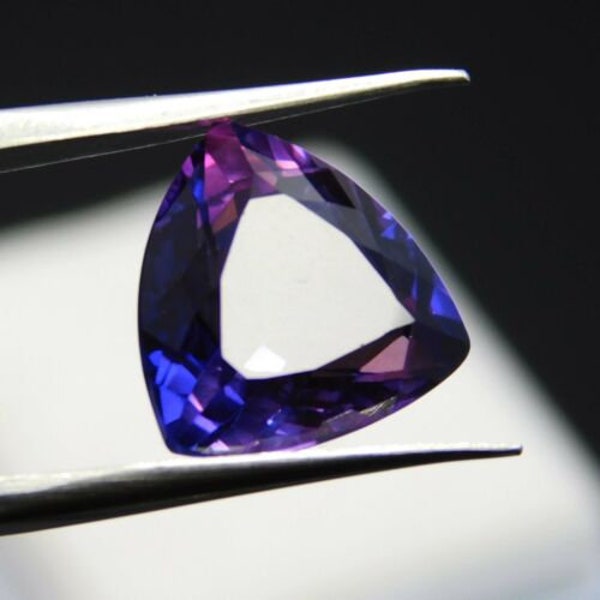 AAA+ Natural Purple Tanzanite 6 Carat  Trillion Cut Extremely Rare Loose Gem| Valentine Day Gift, Ring Size Loose Gemstone | Free Delivery