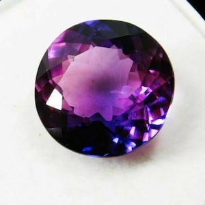 Tanzanite pourpre naturelle AAA de 8,10 carats, taille ronde, gemme en vrac extrêmement rare Cadeau d'Halloween Livraison gratuite image 2