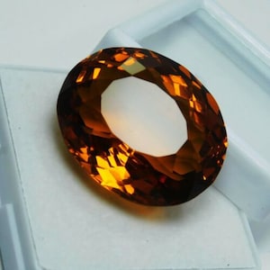 Beautiful Orange Topaz Oval Shape 10.60 Carat Orange Color Stone Use For Jewelry Making Suppliers ( And Extra Gift ) free delivery