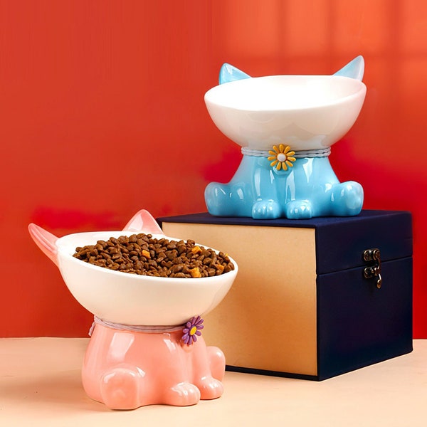 Sitting Ceramic Cat Etsy