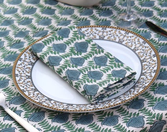 Küchentisch Dinning Servietten Lot, alltägliche Baumwolle Servietten Set, Indische Block Print Serviettentücher, Boho Style Servietten.