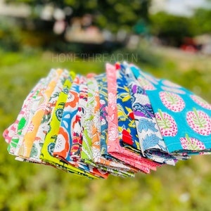 100pc Wholesale Loth Of Indian Handmade Cotton Cloth Napkins Set Eco/Earth Friendly Reusable Cocktail Zero Waste Unpaper Kids Cloth Napkins, image 7