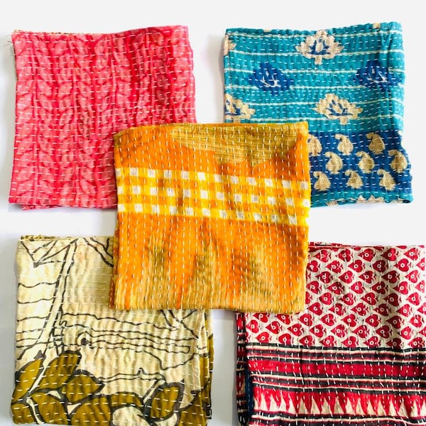 NAPKINS SET, Wholesale Lot Of Napkins Set, Cotton kantha Napkins for Dinning Table, Mix and Match Assorted Reusable Table Cloth Napkins,