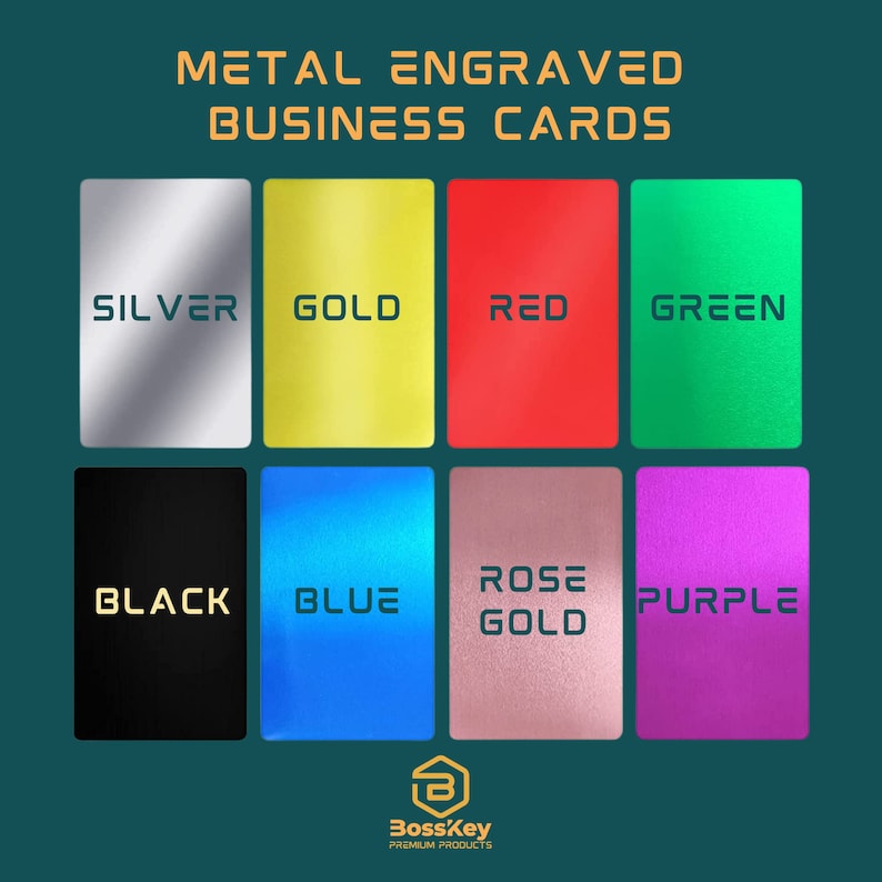 0.45mm Thick Anodized Aluminum Business Cards Laser Engraved - Etsy