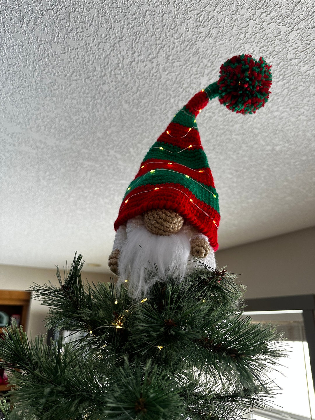 Christmas Tree Topper Crochet Gnome Etsy
