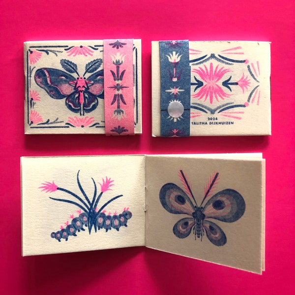 Tiny RISO butterfly zine
