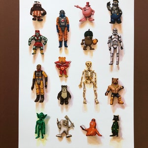 Leksaksfigurer Kollektion tryck