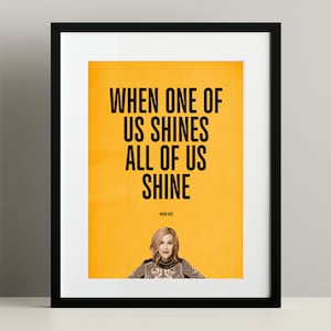 When one of us shines all of us shine Poster Print, Schitt's Creek, vintage inspired, motivation, TV series print, Catherine O Hara, tv show