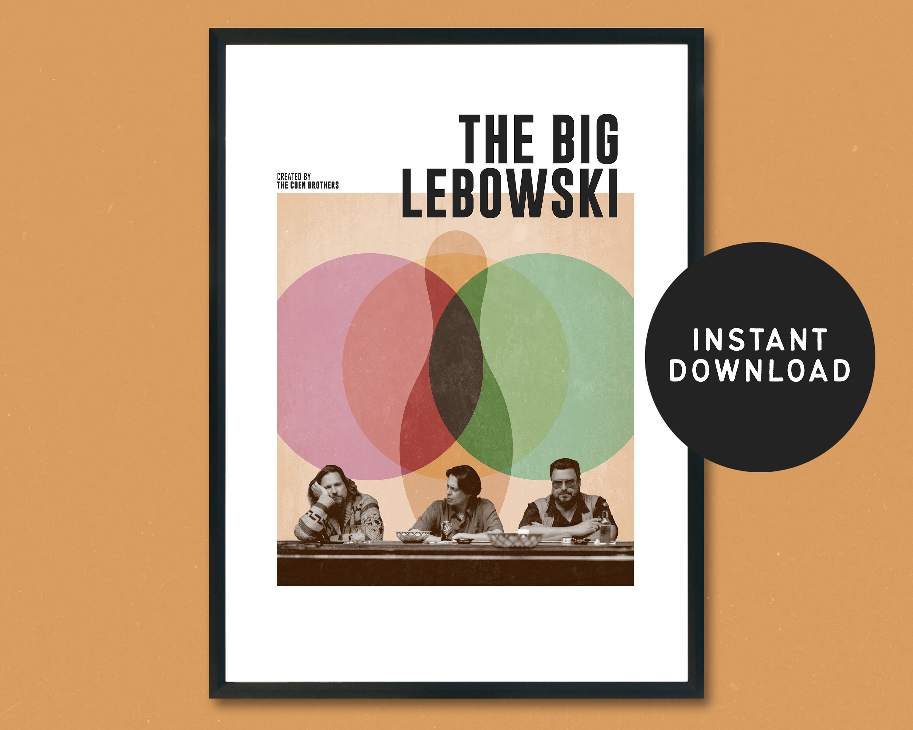The Big Lebowski Print, Retro Modern, Vintage Inspired, Art Print