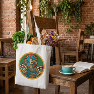 Saint John Eagle Patch: Celtic Book of Kells Style - Iron-On Vinyl PET