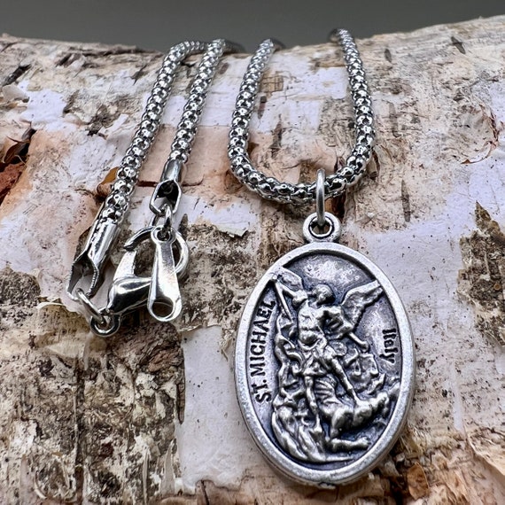 Medaglia San Michele In Argento 25 Mm | - La Tua