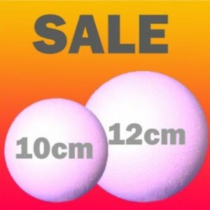 Polystyrene solid ball shaped styrofoam sizes crafts christmas 100mm & 120mm balls