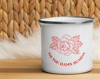 Tis The Damn Season Mug Enamel Mug, Taylor Mug, All Too Well Mug, Swiftie Giftie,