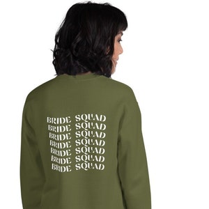 Bride Squad Crewneck Sweatshirt for Bachelorette Shirts Bridal Party Gift Bach Party Shirts
