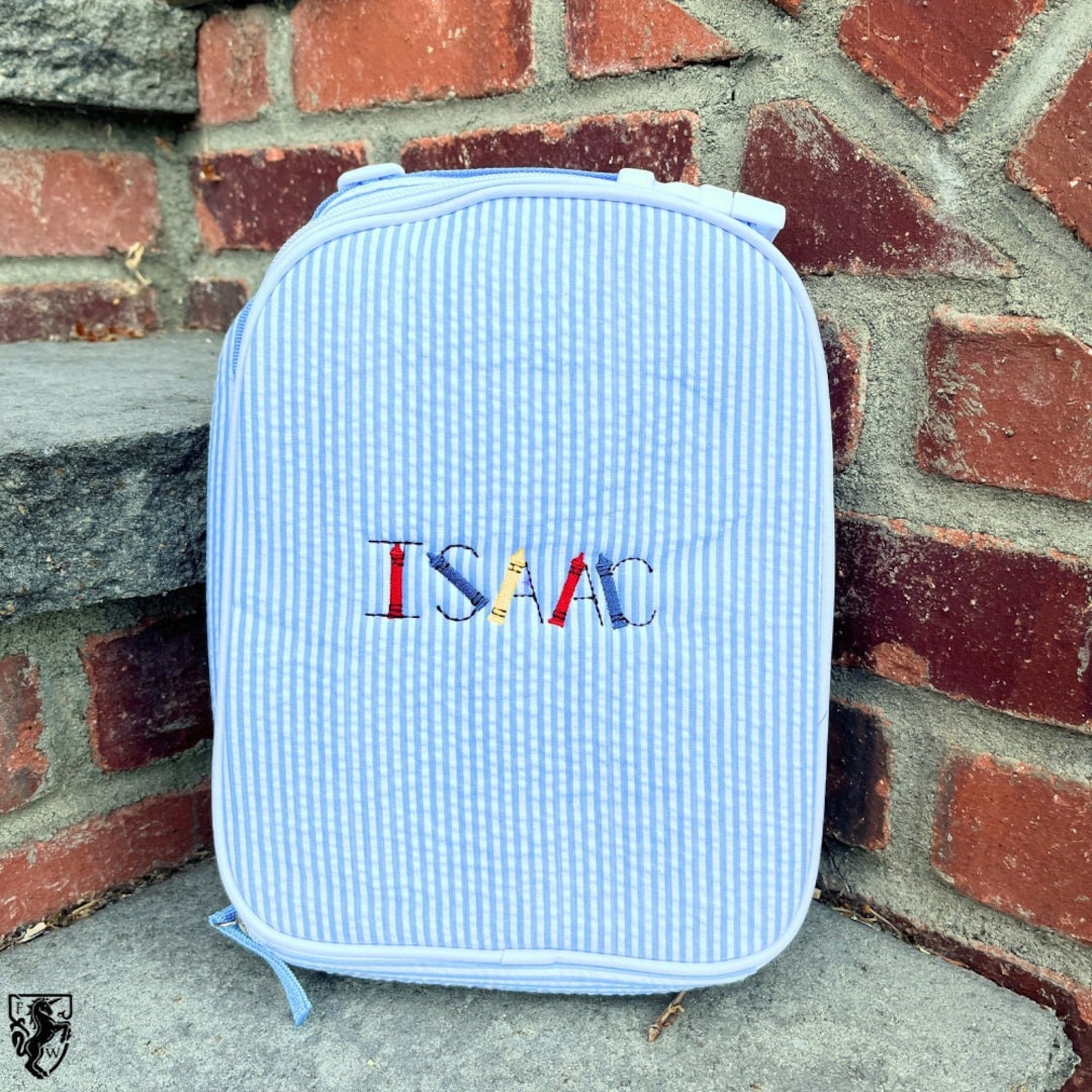 Personalized Embroidered Lunch Box, Lunch Bag for Kids, Monogrammed