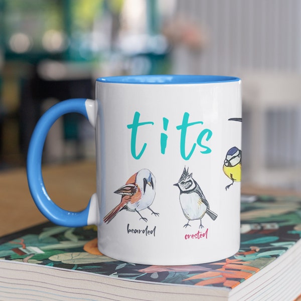 Tits Ceramic Bird Mugg 11oz 15oz - Funny Mug