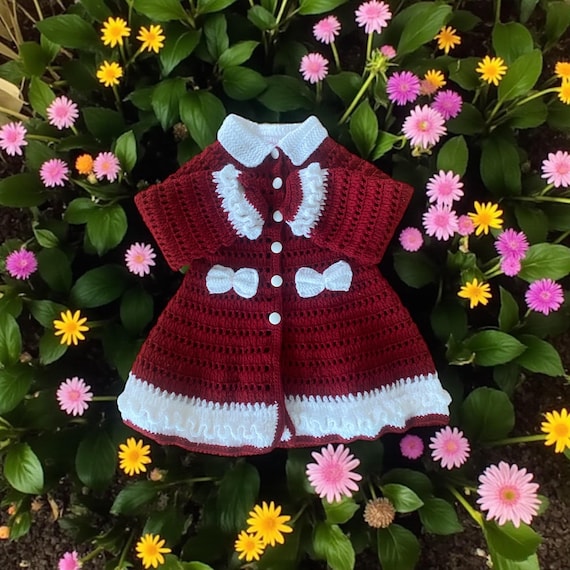 open lace back dress Indiana Infant Red Dress/Cardigan – Gameday Spirit Fanstore