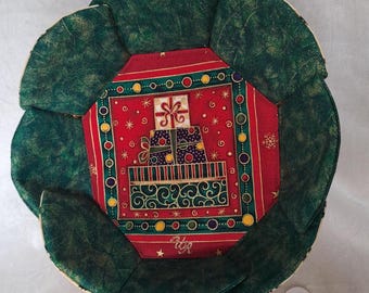 Christmas bread basket insert, bread basket liner, basket insert for round baskets, bread basket liner, bread basket cover