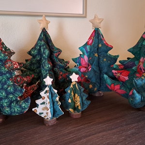 Albero di Natale 3D alto 30 o 14 cm, albero di Natale, albero di Natale, albero di Natale in tessuto, decorazione in tessuto