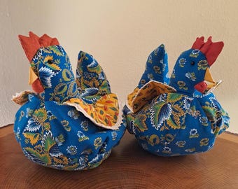 Egg warmer chicken, Easter chicken, sewn egg warmer for 6 eggs, chicken, hen, fabric chicken, egg chicken, warming chicken, Easter decoration, fabric chicken