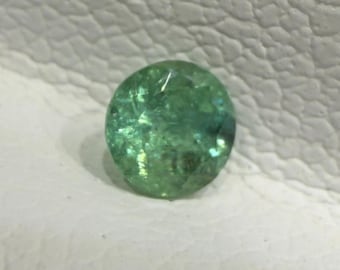 Neon Green Paraiba Tourmaline Gemstone, Round Brazilian Stone (0.19ct)