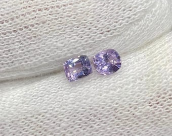 Lavender Spinel Gemstones – Unheated Purple Cushion Cut, Pakistan Origin