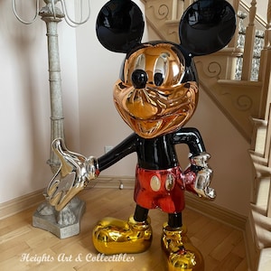 5.5ft Custom Candy Chrome Mickey Mouse Statue Sculpture Pop Art