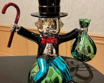 Custom 16” Chrome Monopoly Man Statue Sculpture Alec Monopoly Pop Art