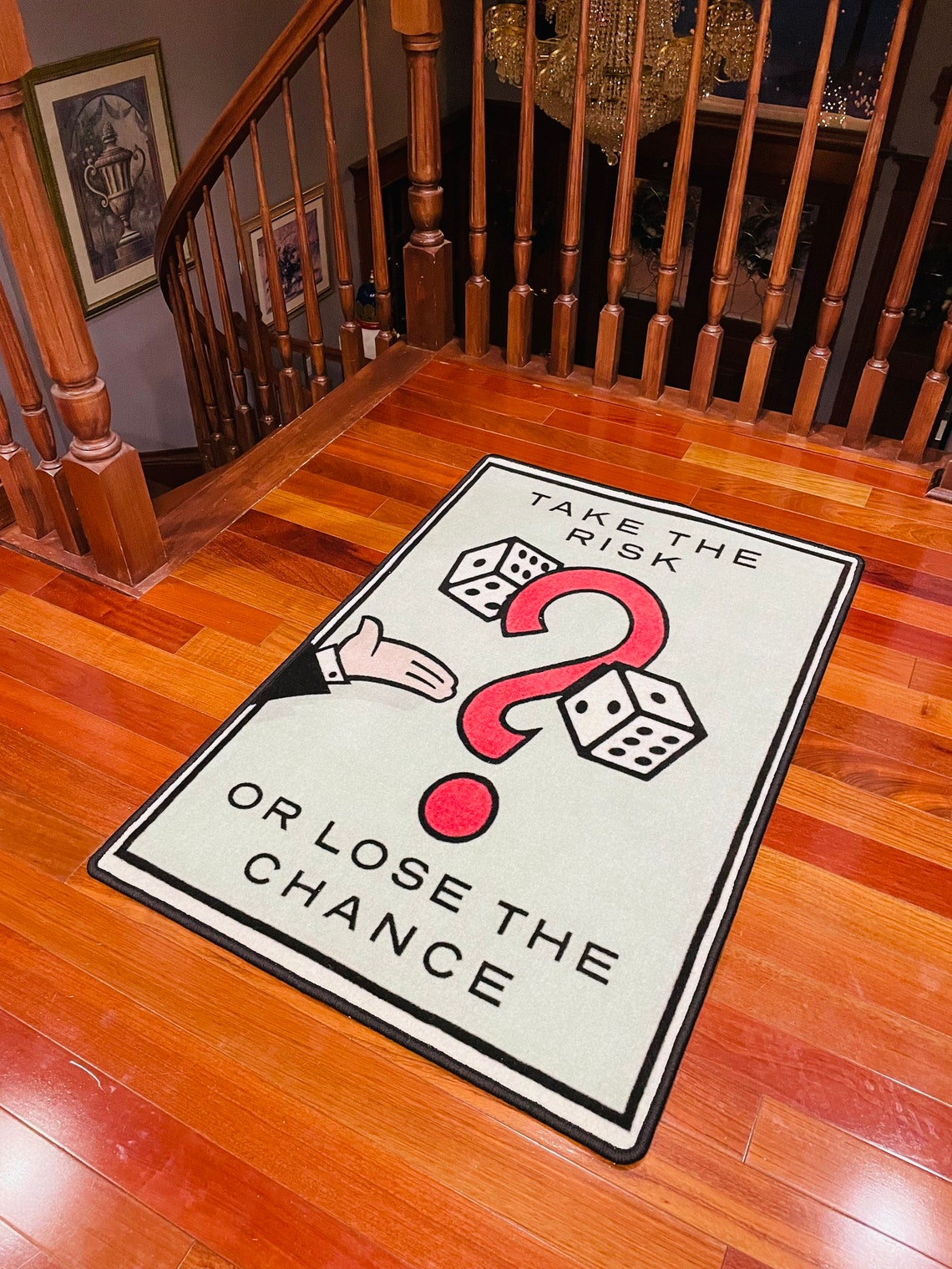 Pop Risk Custom Monopoly Man Take the Risk Success Motivational Pop Art Rug - Etsy