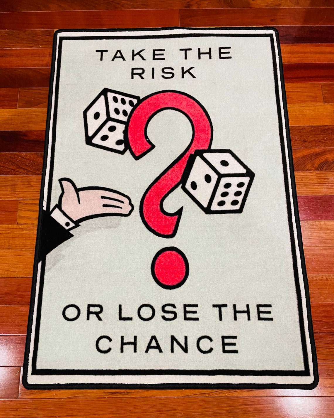 Pop Risk Custom Monopoly Man Take the Risk Success Motivational Pop Art Rug - Etsy