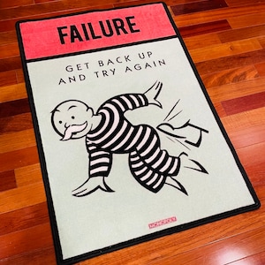 Custom Monopoly Man Success  Failure Motivational Pop Art Rug