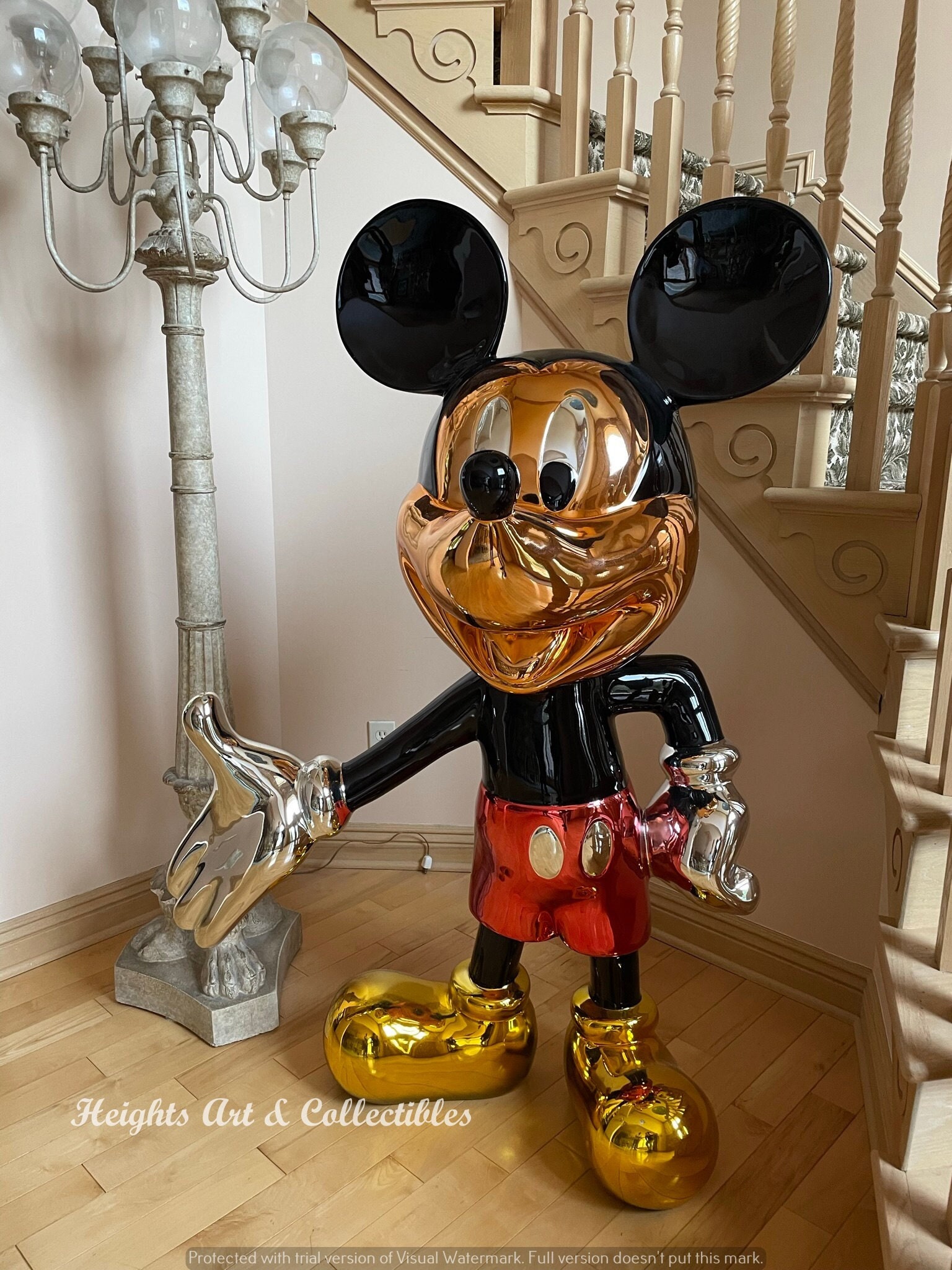 5.5ft Custom Candy Chrome Mickey Mouse Statue Sculpture Pop Art Etsy