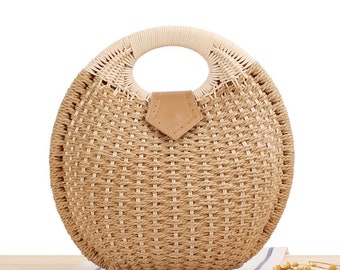 Straw Handbag for Women, Stylish Cute Woven Bag, Straw Purse, Gift for her