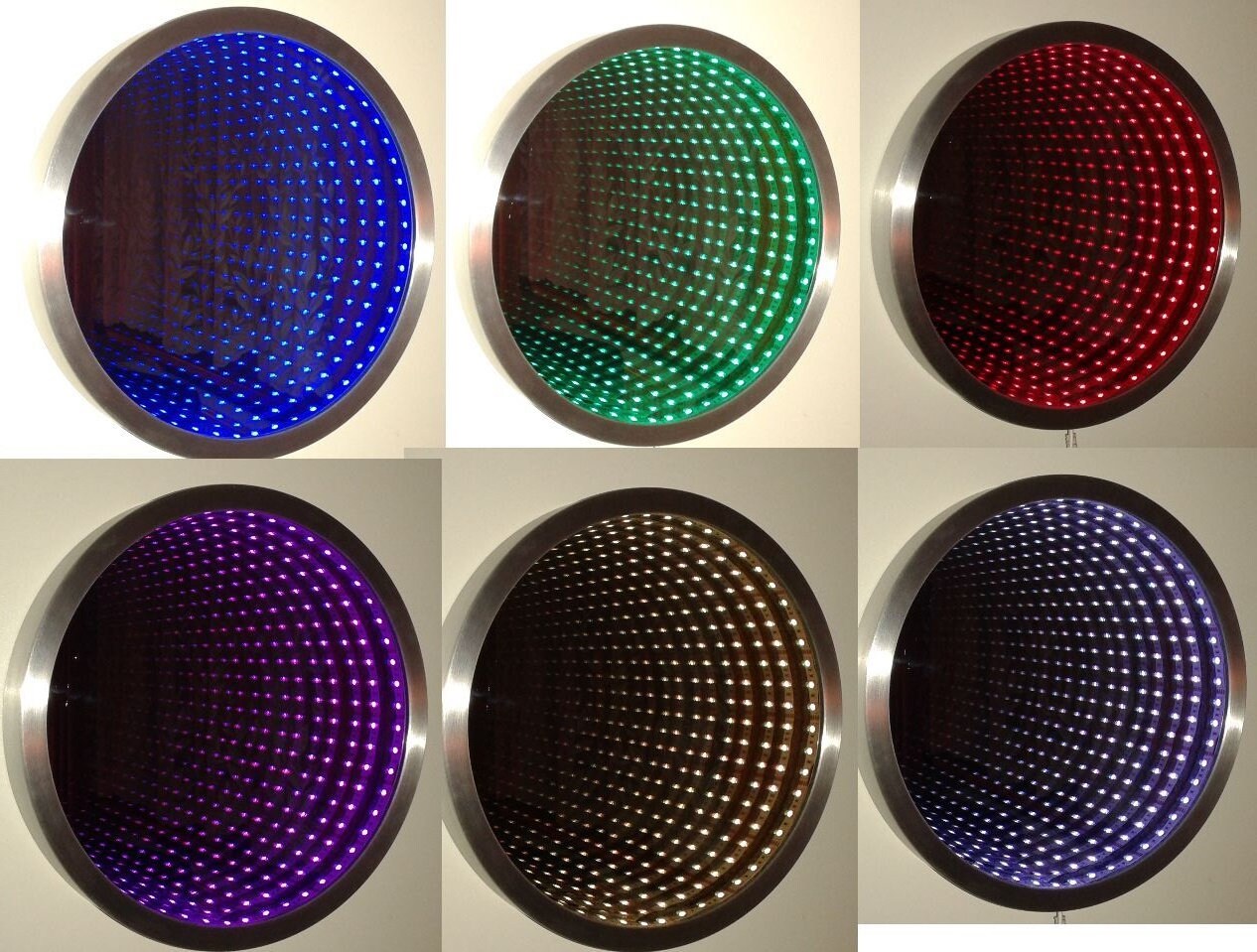 Decoración de pared de espejo infinito, espejo infinito LED personalizado,  control de un solo color, control de color RGB y controlador de  sincronización de Sens de sonido de música -  México