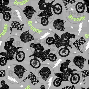 Modèle de fichier sans couture Dirt Bike Boy... Papier numérique motocross