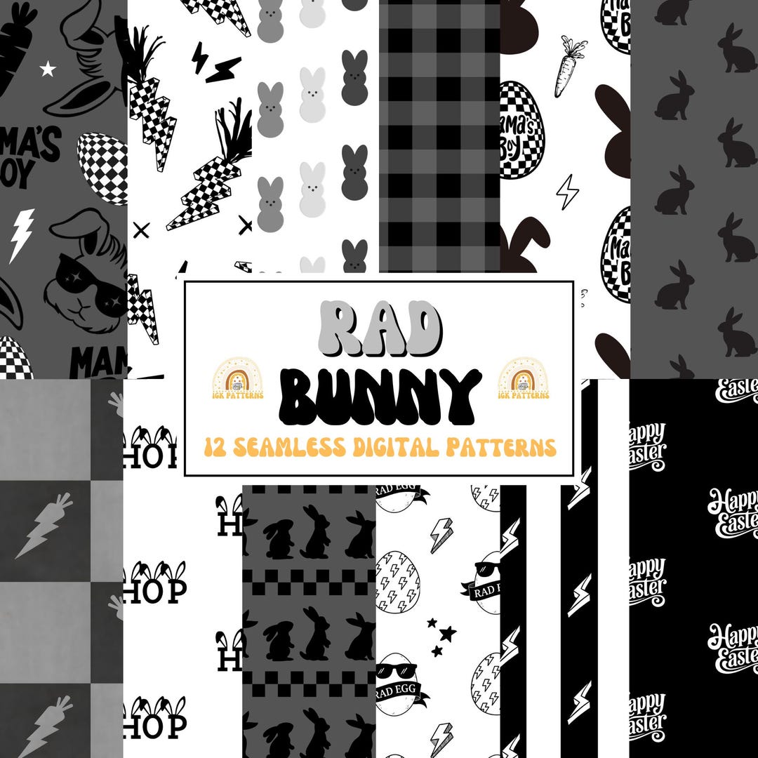 Bunny Seamless Fabric Print Pattern | Easter Digital Paper - Etsy
