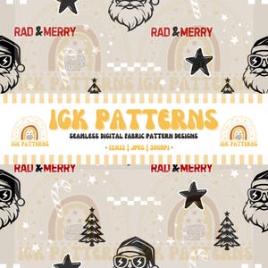 Patrón de tela sin costuras de Papá Noel para Navidad... Papel tapiz digital para niño... Papel de regalo para fiestas navideñas