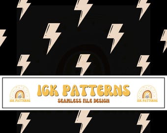 Neutral Boy Seamless File | Thunder Bolts Fabric Design | Repeating Pattern (Digital Download)