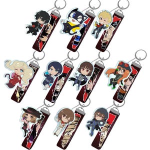 Persona 5 Double Sided Clear Acrylic Keychain (2.5 In) With