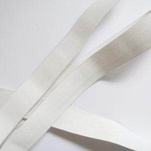 1 3/8 Inch 35mm Wide Elastic Band, Gradient Grey Plush White