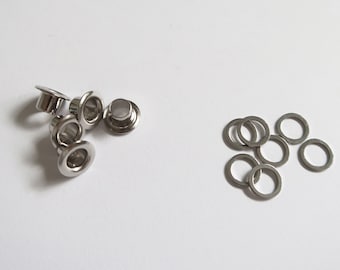 10mm Haute Qualité Silver Metal Eyelets | 20 pièces