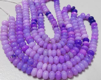 AMAZING,purple lavender opal shade smooth rondelle beads,opal smooth beads shape,7.50 mm size,16 inch strand,purple lavendar opal beads