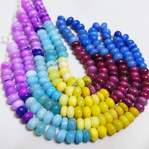 Multi Opal Rondell Perlen: 9 mm Glatter Edelsteinstrang