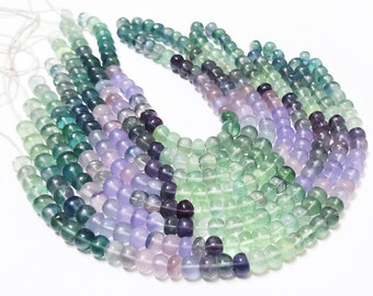 NATURAL,multi fluorite  smooth rondelle beads,multi fluorite smooth beads 7.5 mm aprox size,fluorite  smooth,beads shape,18 inch strand