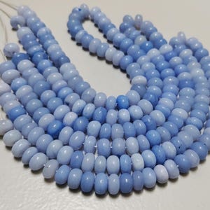 9mm Smooth Opal Rondelle Beads: 16-inch Strand