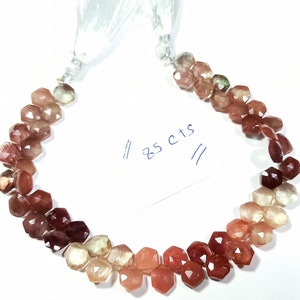NATURAL,Andesine labradorite faceted hexagon beads  shape,Andesine faceted fancy beads,7.50 to 8 mm aprox size,8 inch strand,Andesine beads